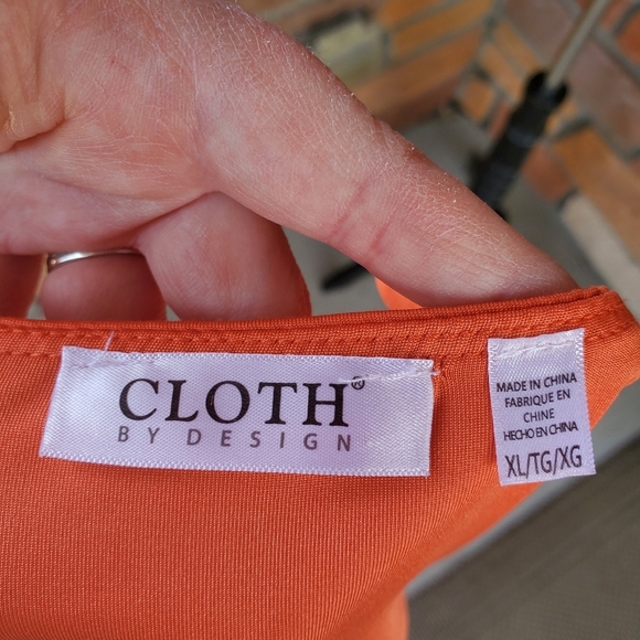 Cloth by Design Women's Orange Cropped Camisole Sleeveless Tank Top Wide Straps - Picture 7 of 16